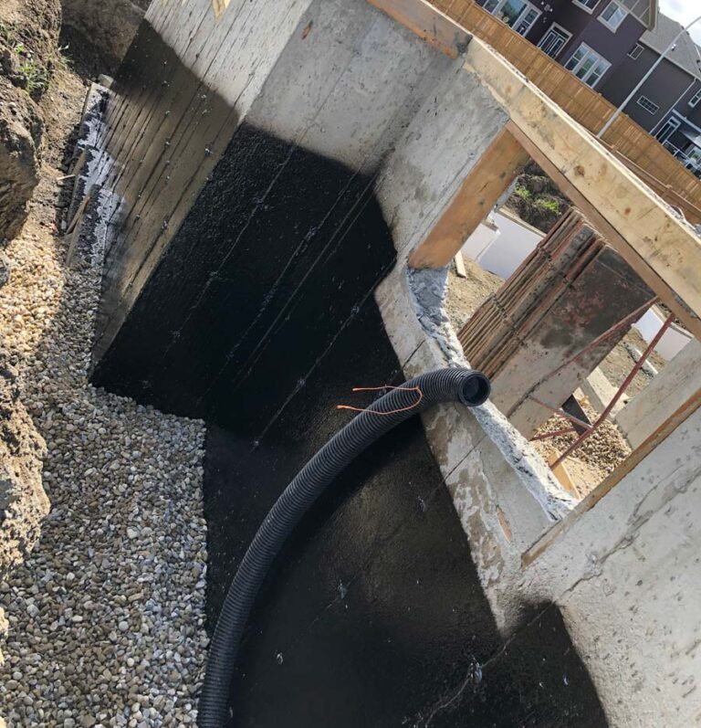 Weeping Tile Installation Edge Gravel & Concrete Ltd.